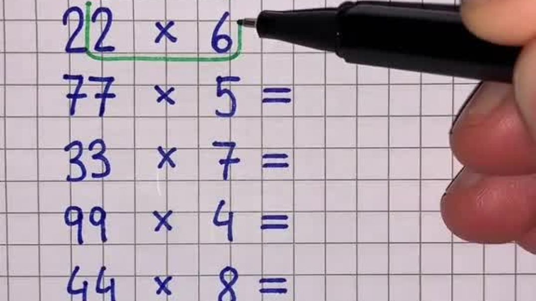 ⁣Tiktok - quick mental math trick for multiplying two-digit numbers